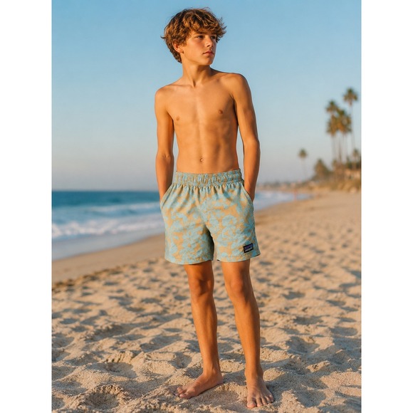 Patagonia Other - Patagonia Floral Swim Trunks Shorts Beach Surf Tropical Boardshorts Sz Yth XL/14